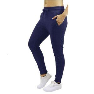 French Terry Jogger Pants Szs XL Navy Blue NWT